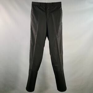 BLACK FLEECE Size S Black Wool Button Fly Dress Pants
